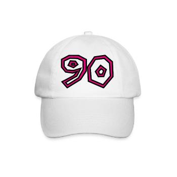 90. 90 ANS. 90e ANNIVERSAIRE. ANNIVERSAIRE 90 ANS. - Casquette classique - blanc/blanc - Devant