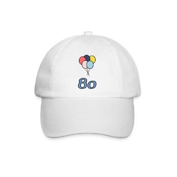80. 80 ANS. 80e ANNIVERSAIRE. ANNIVERSAIRE 80 ANS. - Casquette classique - blanc/blanc - Devant