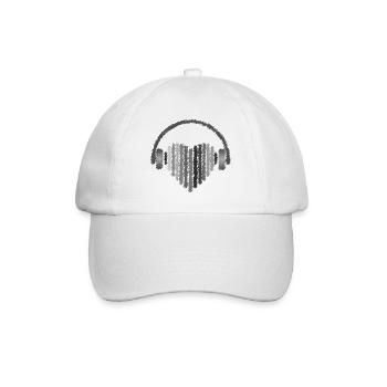 Conception d’écouteurs en forme de cœur - Casquette classique - blanc/blanc - Devant