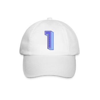 1. 1 JAHR. 1. JAHRESTAG. 1 JAHR GEBURTSTAG - Baseballkappe - Weiß/Weiß - Vorne