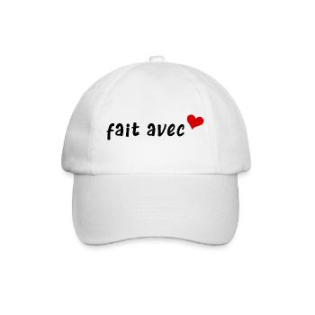 fait avec amour - Casquette classique - blanc/blanc - Devant