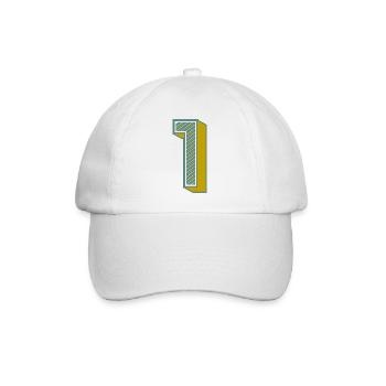 1. 1 JAHR. 1. JAHRESTAG. 1 JAHR GEBURTSTAG - Baseballkappe - Weiß/Weiß - Vorne