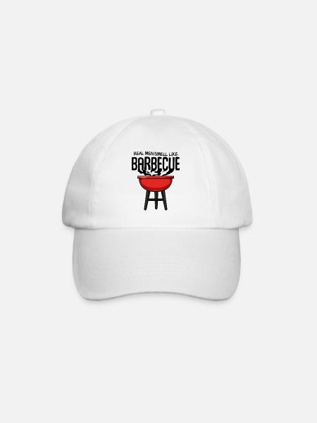 Roter Kesselgrill Illustration - Baseballkappe - Weiß/Weiß