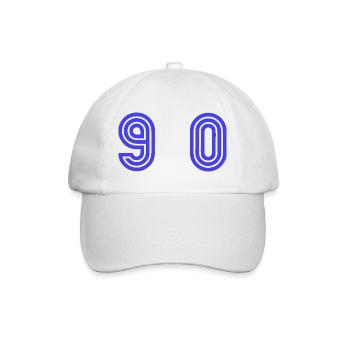 90. 90 ANS. 90e ANNIVERSAIRE. ANNIVERSAIRE 90 ANS. - Casquette classique - blanc/blanc - Devant