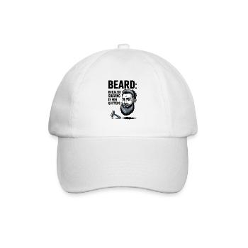 BEARD: Because Shaving Is For Quitters - Baseball Cap - white/white - Front