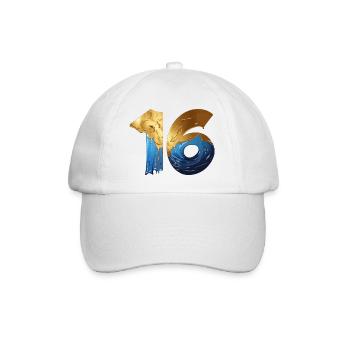 NO. 16 NUMBER 16 COOL 16TH BIRTHDAY - Baseball Cap - white/white - Front