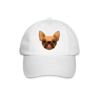 Bouledogue Français - Frenchie - Bully - Langue - Casquette classique - blanc/blanc - Devant