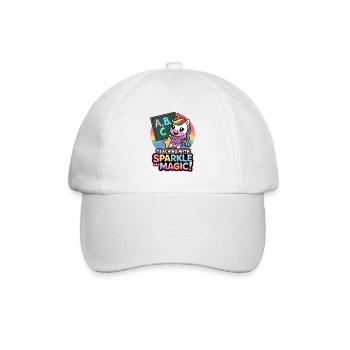 Teaching With Sparkle And Magic! - Baseball Cap - white/white - Front
