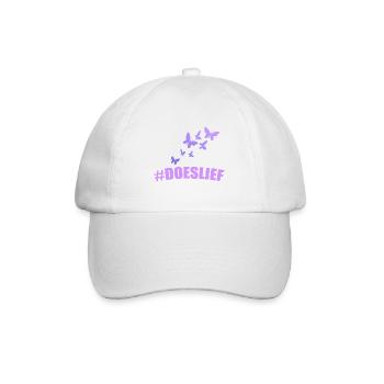doeslief butterflies fly in the purple light - Baseball Cap - white/white - Front
