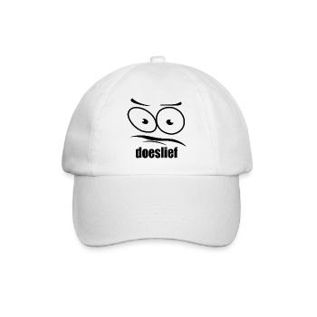 doeslief pleading eyes with question mark look - Baseball Cap - white/white - Front
