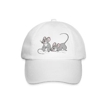 Mouse mouse children women birthday - Baseball Cap - white/white - Front