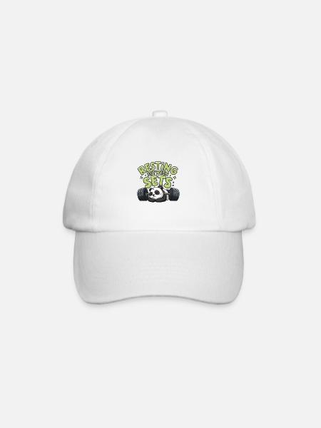 Resting Between Sets - Baseball Cap - white/white