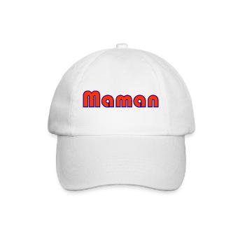 MOM. MOTHERS' DAY. HAPPY BIRTHDAY MOM. I LOVE YOU - Baseball Cap - white/white - Front