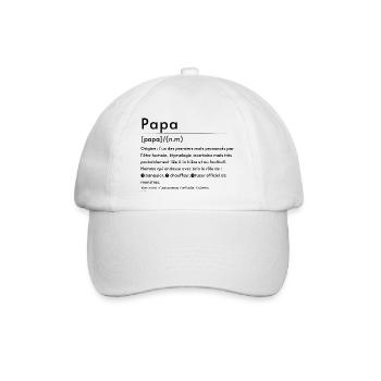 Papa définition  - Casquette classique - blanc/blanc - Devant