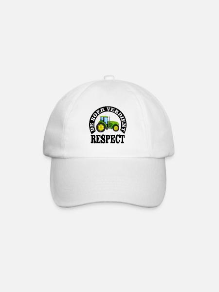 Les agriculteurs méritent le respect - Casquette classique - blanc/blanc