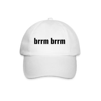 brrm brrm - Baseball Cap - white/white - Front