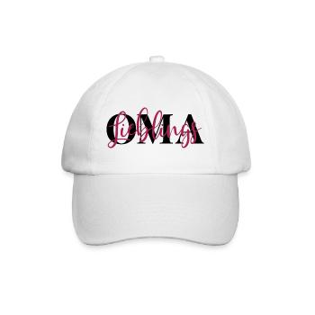 Lieblingsoma Oma - Baseballkappe - Weiß/Weiß - Vorne