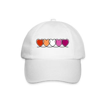 Cœurs lesbiennes lesbiennes - Casquette classique - blanc/blanc - Devant