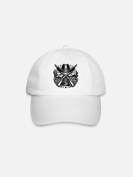 Western Logo 2 - Baseball Cap - white/white