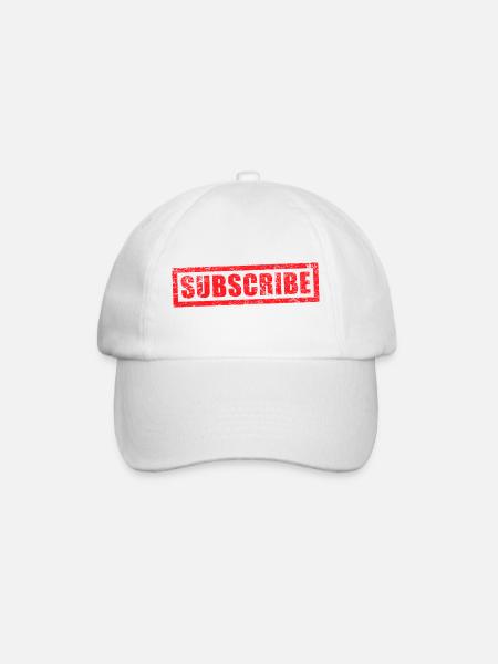 souscrire grunge stamp - Casquette classique - blanc/blanc