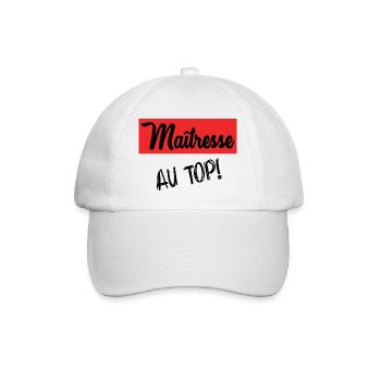 MISTRESS. THANK YOU. THANK YOU MISTRESS - Baseball Cap - white/white - Front