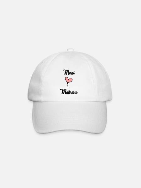 MAÎTRESSE. MERCI. MERCI MAÎTRESSE - Casquette classique - blanc/blanc