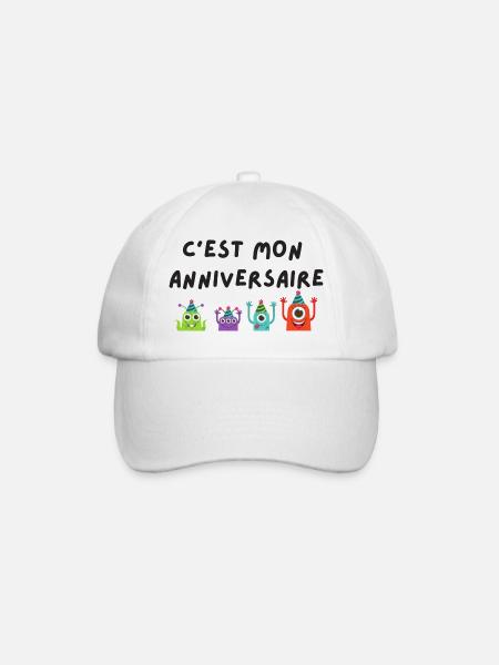 c'est mon anniversaire monstre - Casquette classique - blanc/blanc