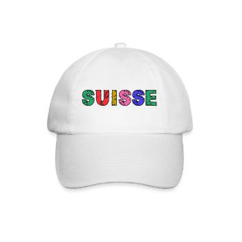 SUISSE. PAYS. GENEVE. HUMOUR. DRAPEAU. GENEVE - Casquette classique - blanc/blanc - Devant
