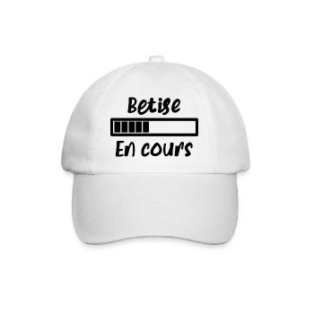 Bêtise en cours - Casquette classique - blanc/blanc - Devant