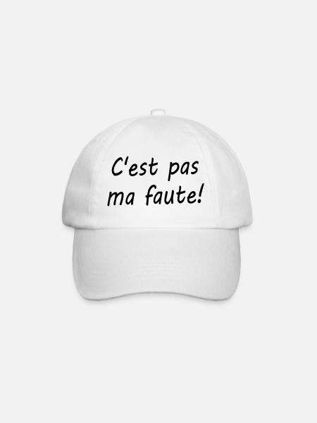 C'est pas ma faute ! - Casquette classique - blanc/blanc
