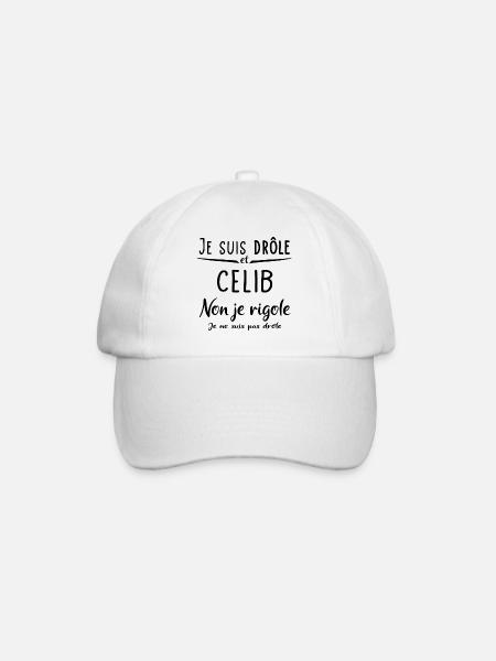 Je suis drôle et celibataire - Casquette classique - blanc/blanc