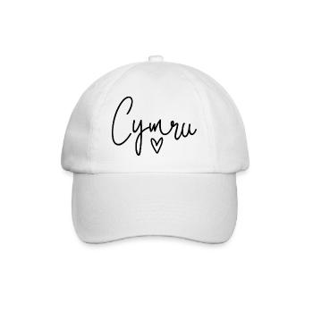 Cymru Calon Wales Heart - Baseball Cap - white/white - Front