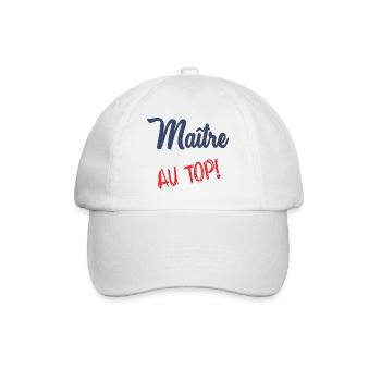 MEISTER AN DER SPITZE - Baseballkappe - Weiß/Weiß - Vorne