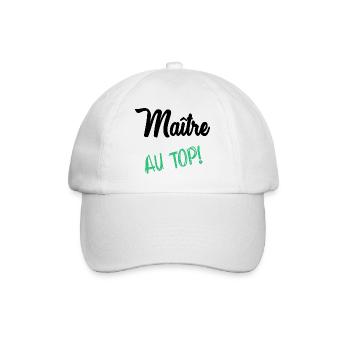 MASTER. MISTRESS. THANK YOU - Baseball Cap - white/white - Front