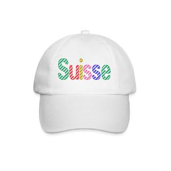 SWITZERLAND. HUMOR. COUNTRY. FLAG. GENEVA. LAUSANNE - Baseball Cap - white/white - Front