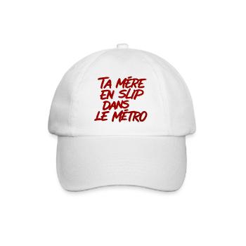 Provocation Métro: Mère en Slip - Casquette classique - blanc/blanc - Devant