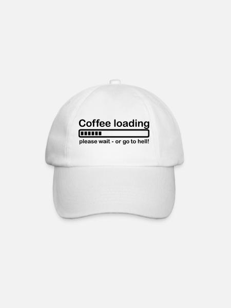 Coffee loading - Baseball Cap - white/white