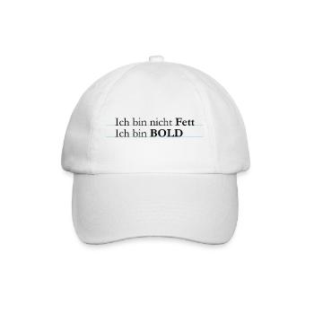 ich bin bold - Baseballkappe - Weiß/Weiß - Vorne