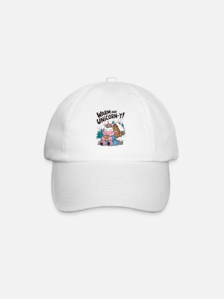 Warm And Unicorn-y! - Baseball Cap - white/white