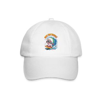 Ride The Waves! - Baseball Cap - white/white - Front