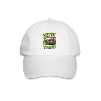 Nutty About Tennis - Baseball Cap - white/white - Front
