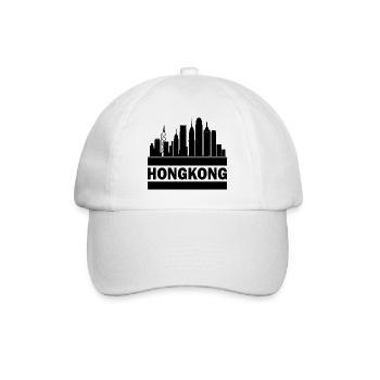 Hong Kong Skyline Souvenir Asia Buddha Gift Om - Baseball Cap - white/white - Front