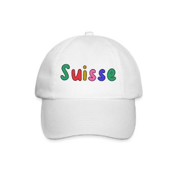 SUISSE. PAYS. GENEVE. HUMOUR. DRAPEAU - Casquette classique - blanc/blanc - Devant