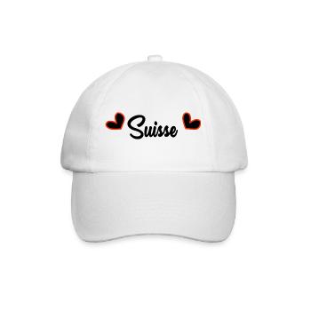 SUISSE. PAYS. GENEVE. SUISSE. HUMOUR. PAYS - Casquette classique - blanc/blanc - Devant