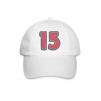 15. 15 ANS. 15e ANNIVERSAIRE. ANNIVERSAIRE 15 ANS. - Casquette classique - blanc/blanc - Devant