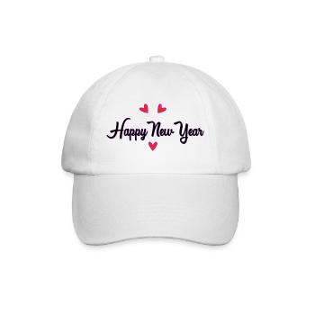 HAPPY NEW YEAR. NEW YEAR'S EVE. BEST WISHES - Baseball Cap - white/white - Front