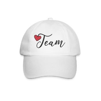 Team Herz - Baseballkappe - Weiß/Weiß - Vorne