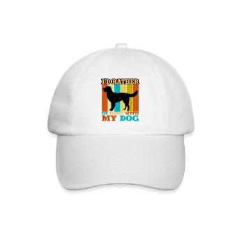 Deutsch Langhaar Vorstehhund Silhouette Retro - Baseballkappe - Weiß/Weiß - Vorne