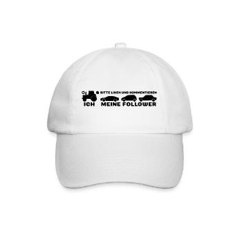 Ich, meine Follower Traktor Autos Landwirt Bauer - Baseballkappe - Weiß/Weiß - Vorne