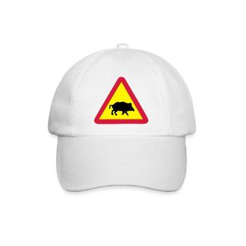 schild wildsau - Baseballkappe - Weiß/Weiß - Vorne